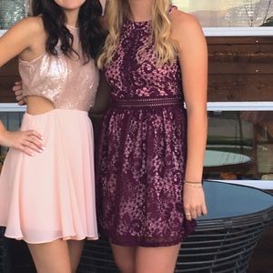 magenta formal dress